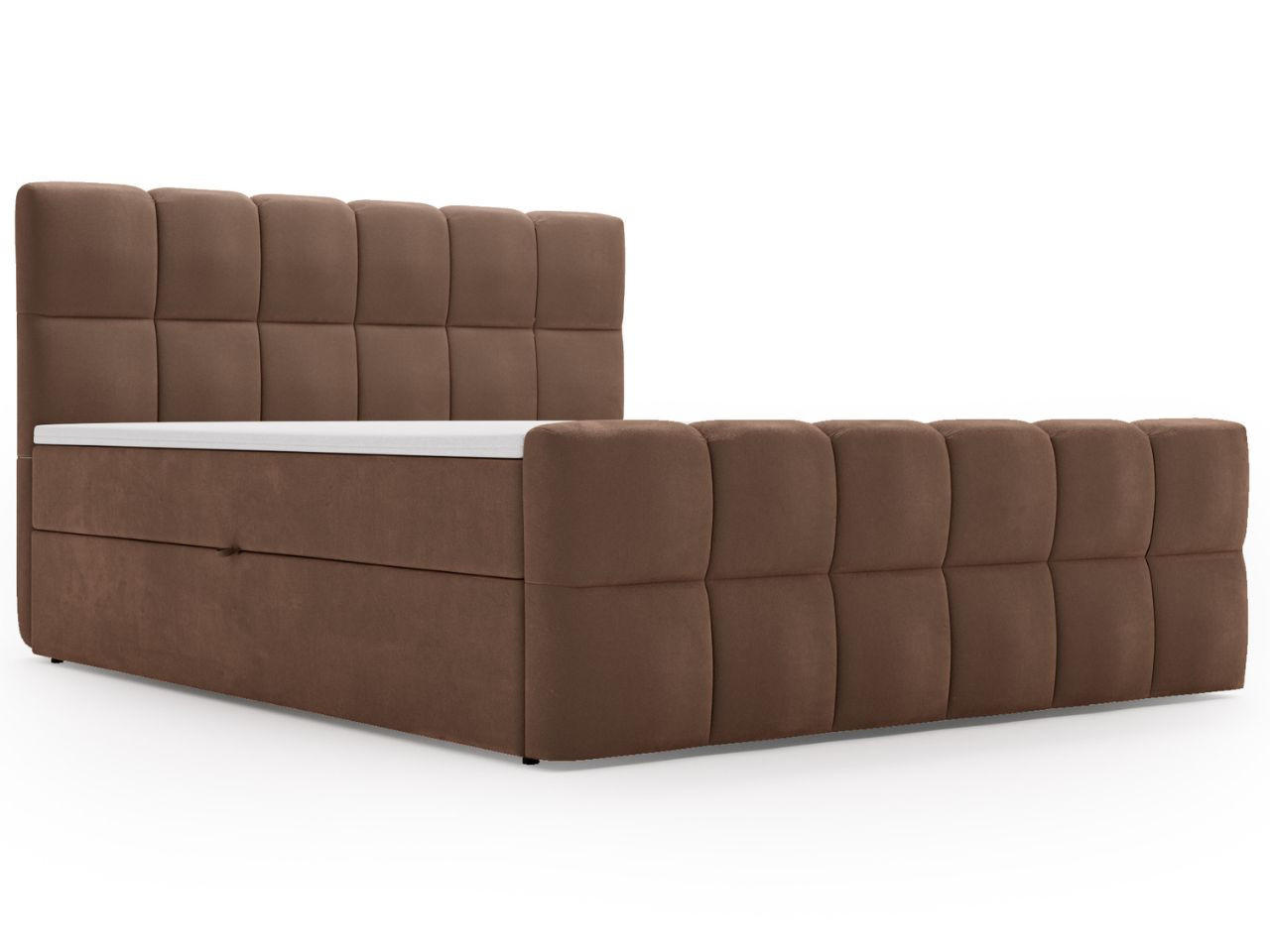 BOXBETT Alicante 160x200 Braun - Braun, Holz/Textil (160/200cm) - Graingold