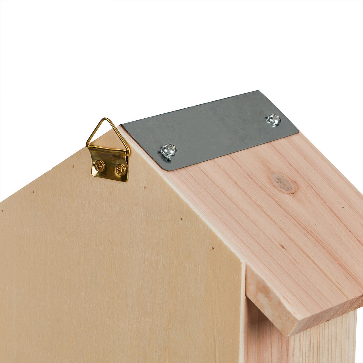 BIENENHOTEL - Hellbraun, Holz/Metall (15.5/21/9cm) - Relaxdays