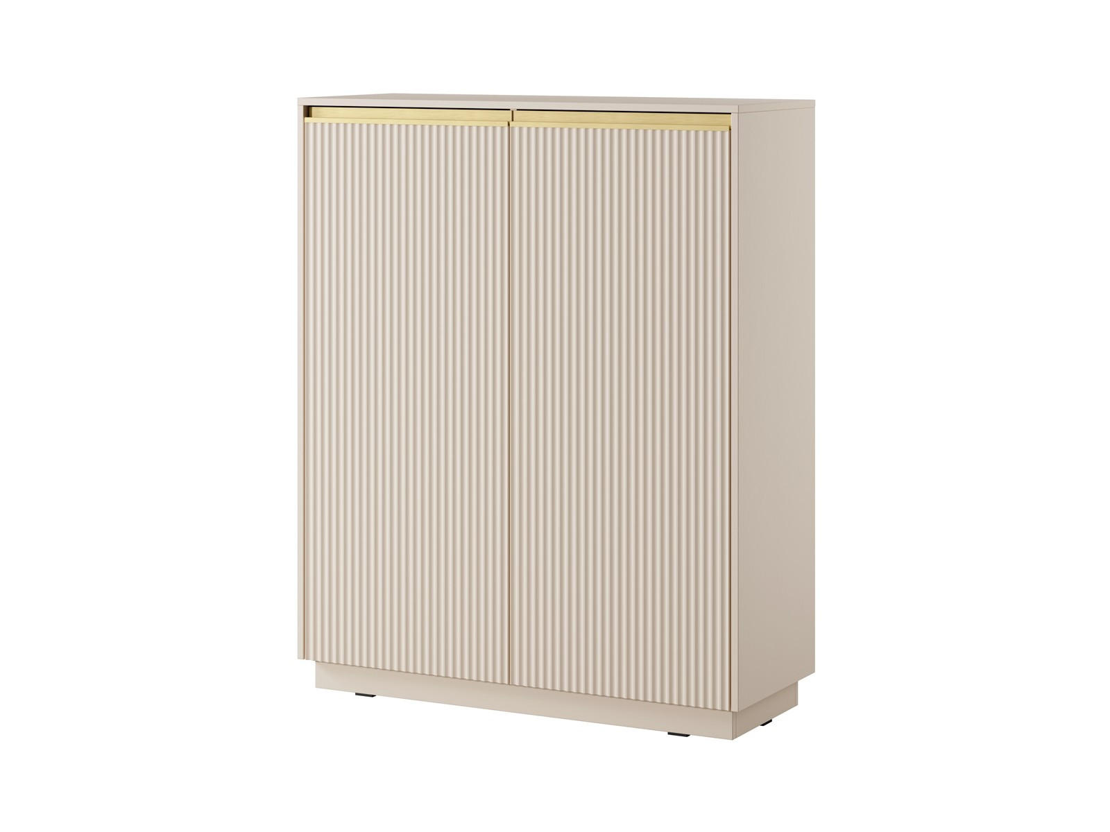 HIGHBOARD Roy 104 Beige, Hochkommode - Beige, Holzwerkstoff (104/127/39cm) - Bettso
