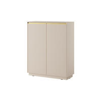 HIGHBOARD Roy 104 Beige, Hochkommode - Beige, Holzwerkstoff (104/127/39cm) - Bettso