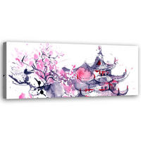 KUNSTDRUCK Rosa 150/50 cm - Pink, Textil (150/50cm) - KUNSTLOFT