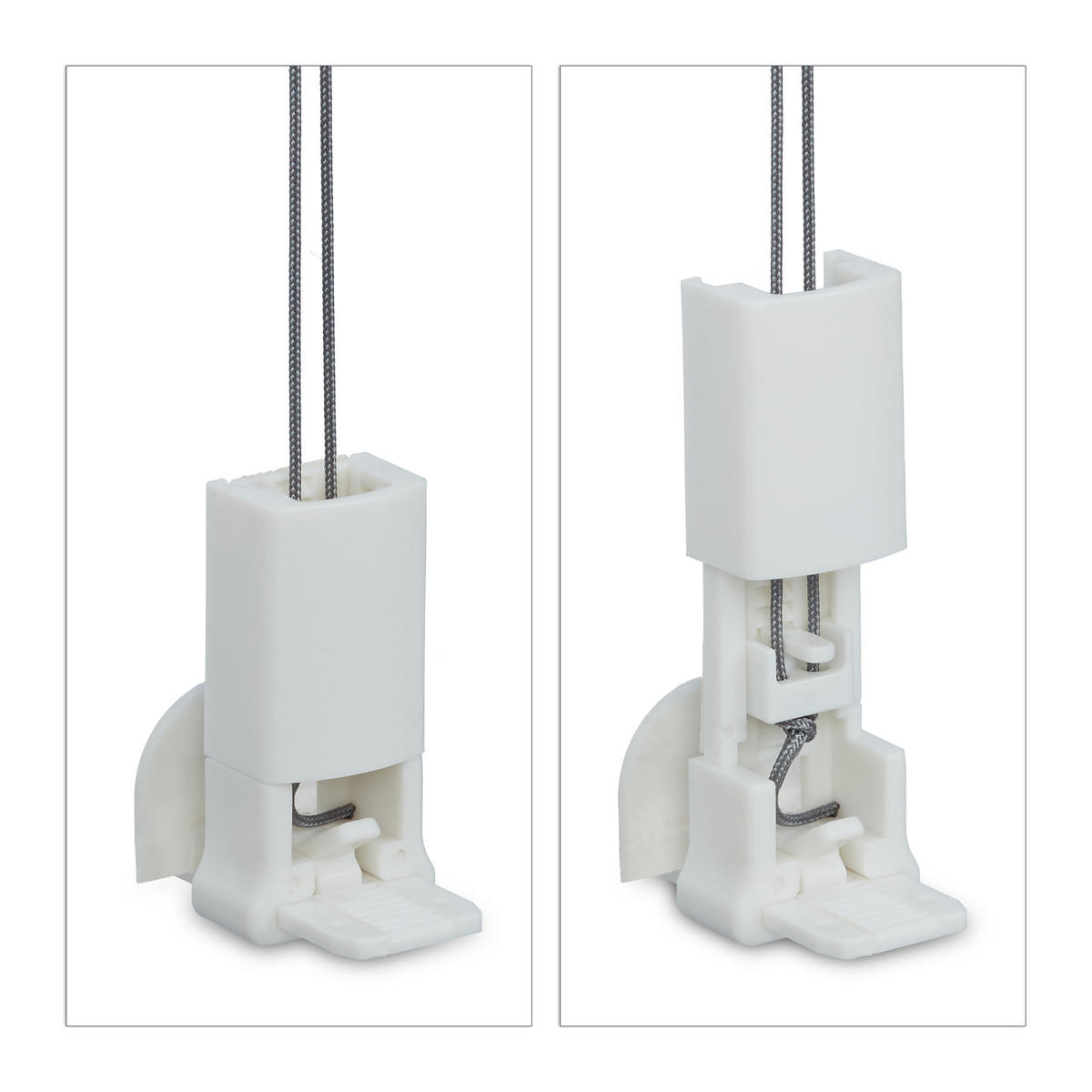 PLISSEE - Grau, Kunststoff/Textil (60/130/2cm) - Relaxdays