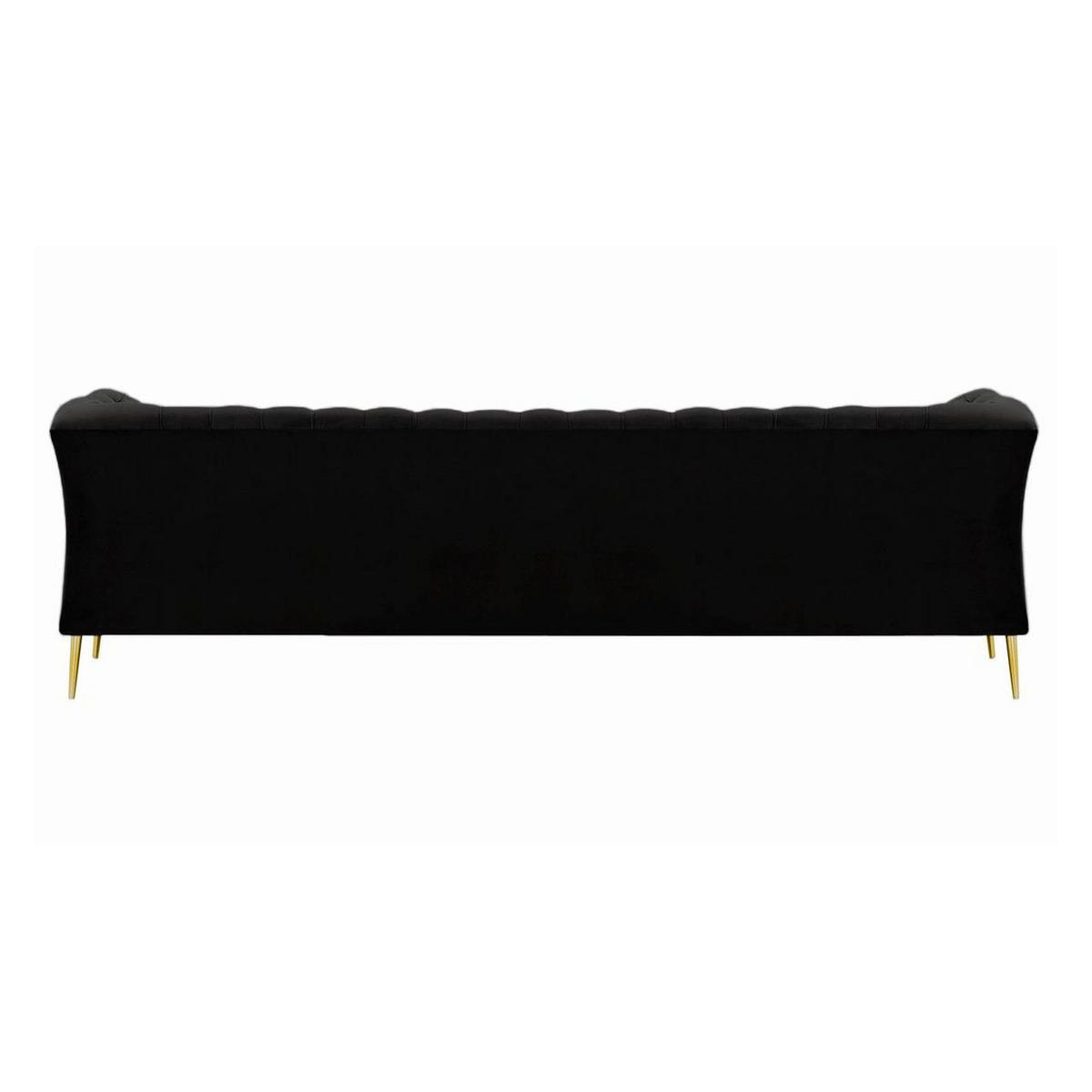 DREISITZER-SOFA Chesterfield Modern-Velluto 20 - Schwarz, Holz/Textil (248/74/80cm)