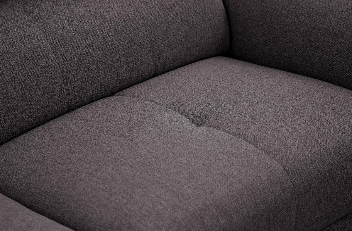 RELAXSOFA MATERA 3-Sitzer mit 2 Relaxfunktionen, graphitfarben - Schwarz/Graphitfarben, Holzwerkstoff/Textil (212/82/103cm) - Courtois Laville