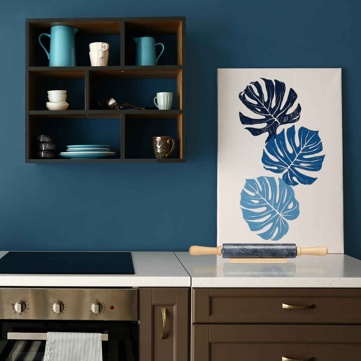 NUDELHOLZ - Multicolor, Holz/Stein (5cm) - Relaxdays