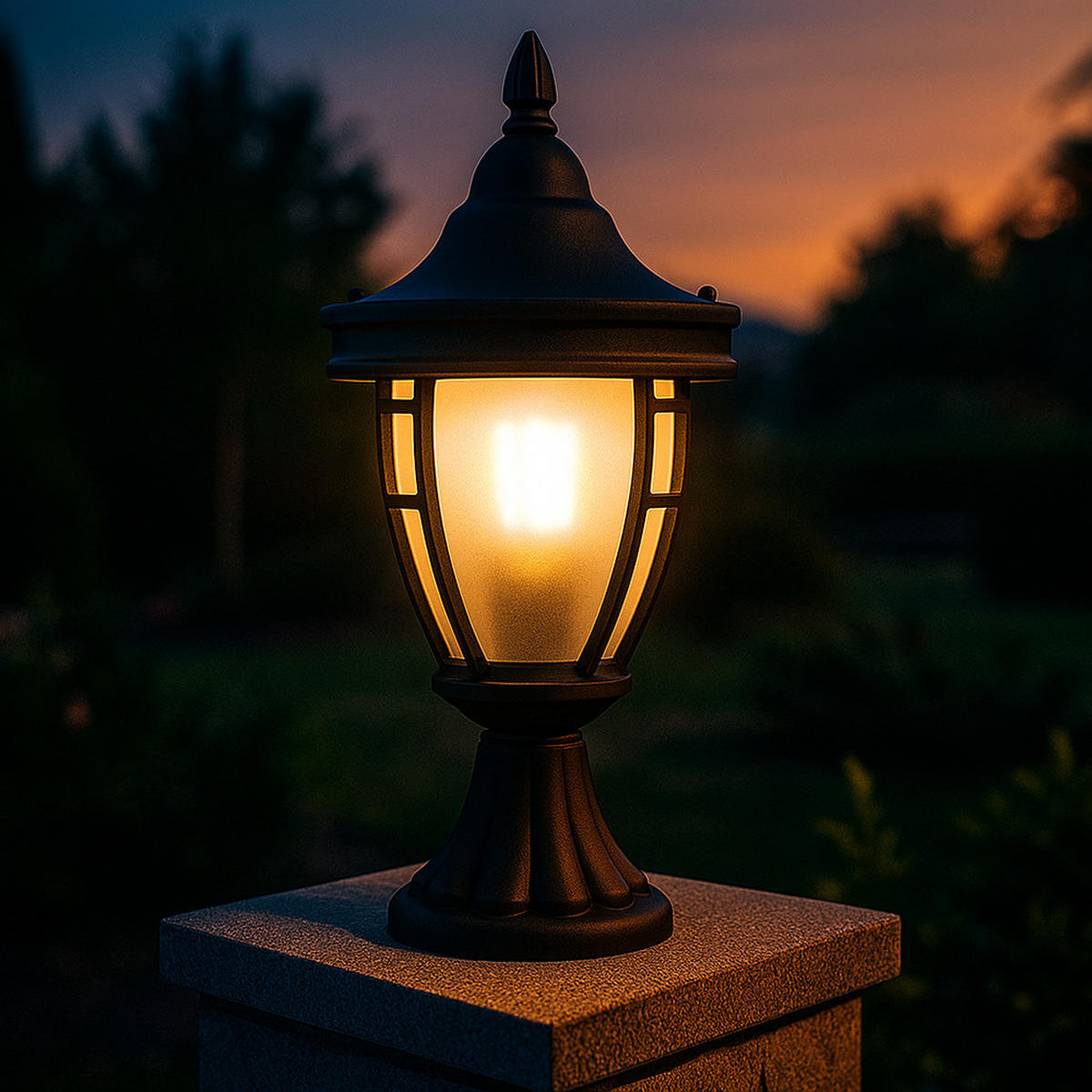 STEHLEUCHTE Metall Schwarz - Schwarz, Metall (18.2/18.2/40.5cm)