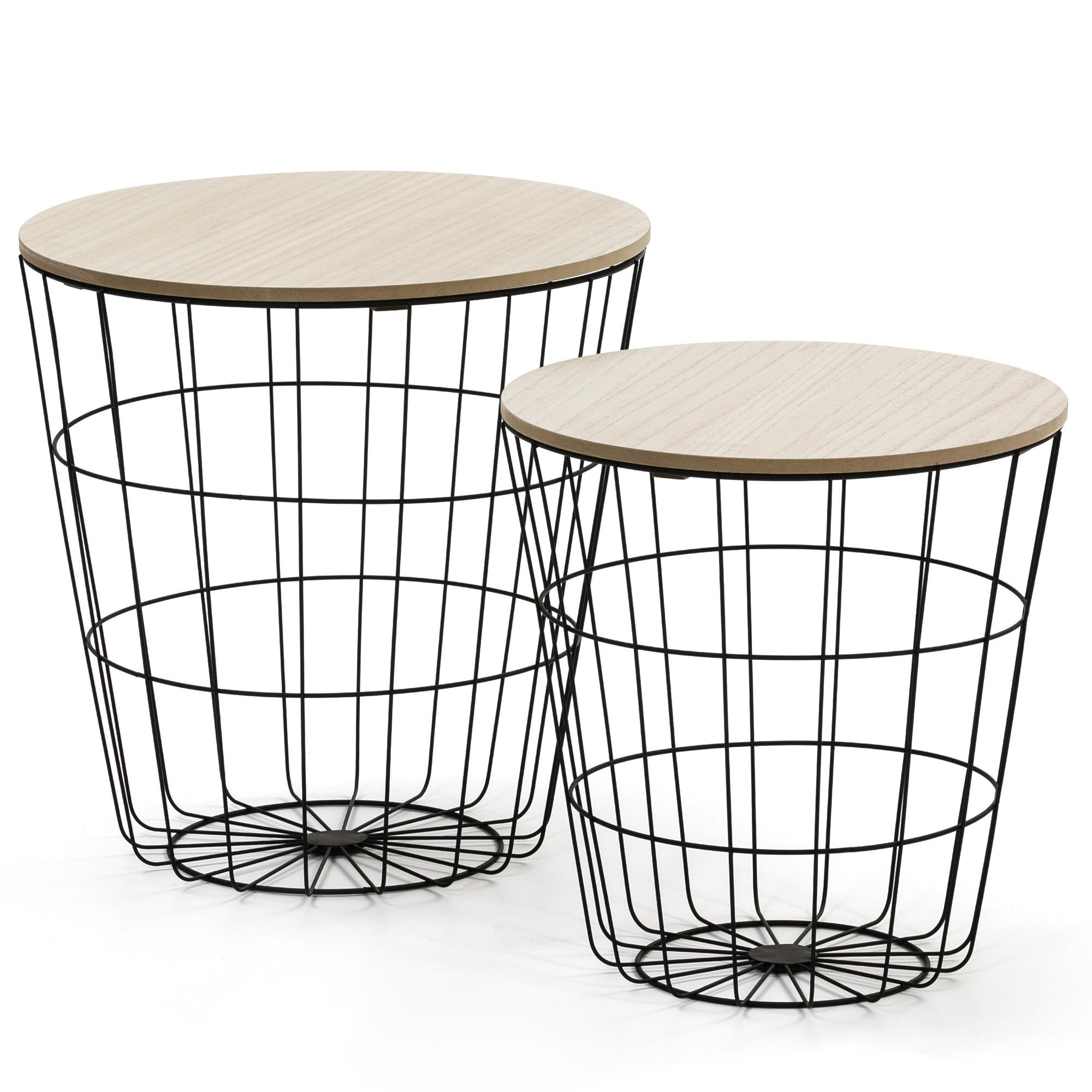 SET de mese auxiliare Everest din metal negru