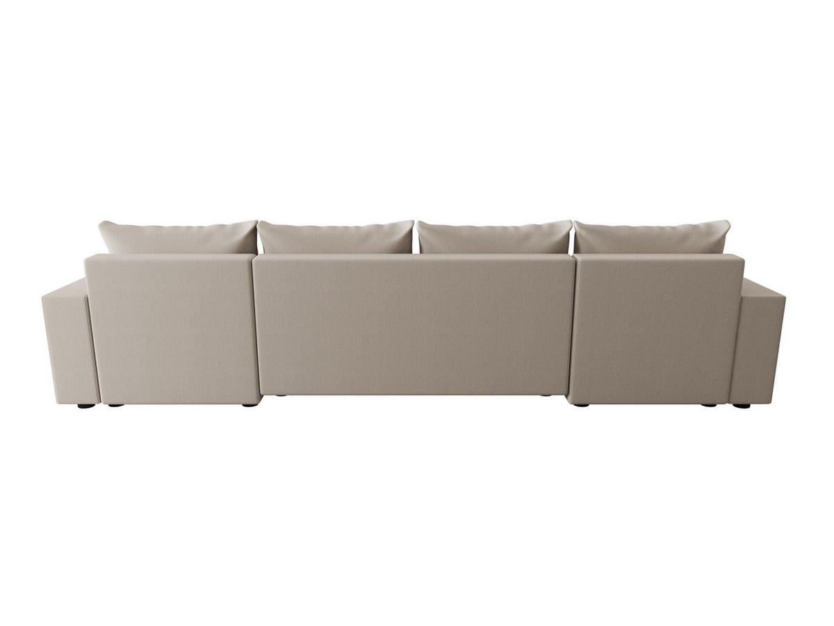 WOHNLANDSCHAFT HEWLET U BIS Cosmic 10 mit Schlaffunktion - Beige, Textil (305/90/140cm) - Bedante