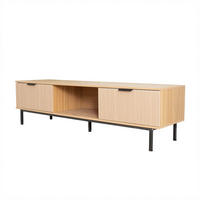 TV-SCHRANK NYLA - Natur/Schwarz, 160 x 43 cm - Naturfarben, Holzwerkstoff (160/43/42cm) - Home Deluxe