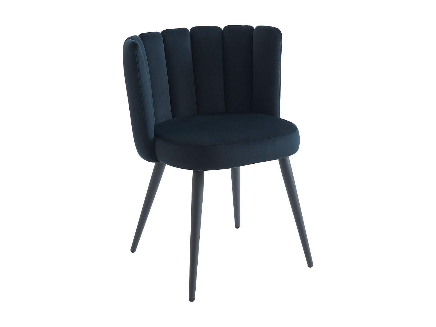 Thumbnail - Vente-Unique Stuhl, Schwarz, Textil, Uni, 59x78.5x55 cm, Esszimmer, Stühle, Esszimmerstühle