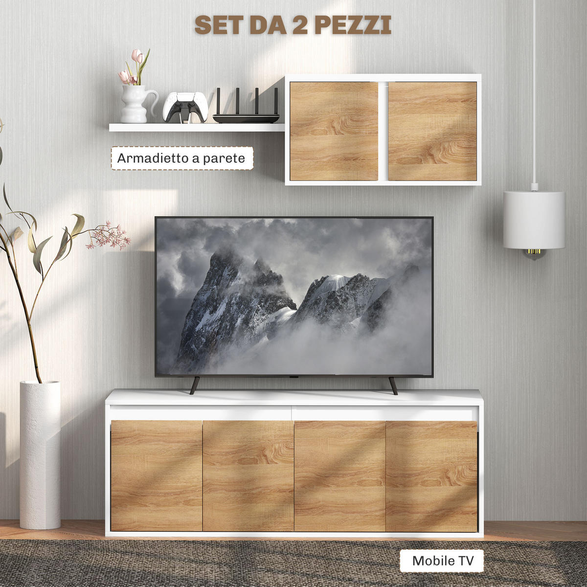 TV-MÖBEL Multicolor 1 Stück - Multicolor, Holzwerkstoff (120/43.3/41cm) - GiPP