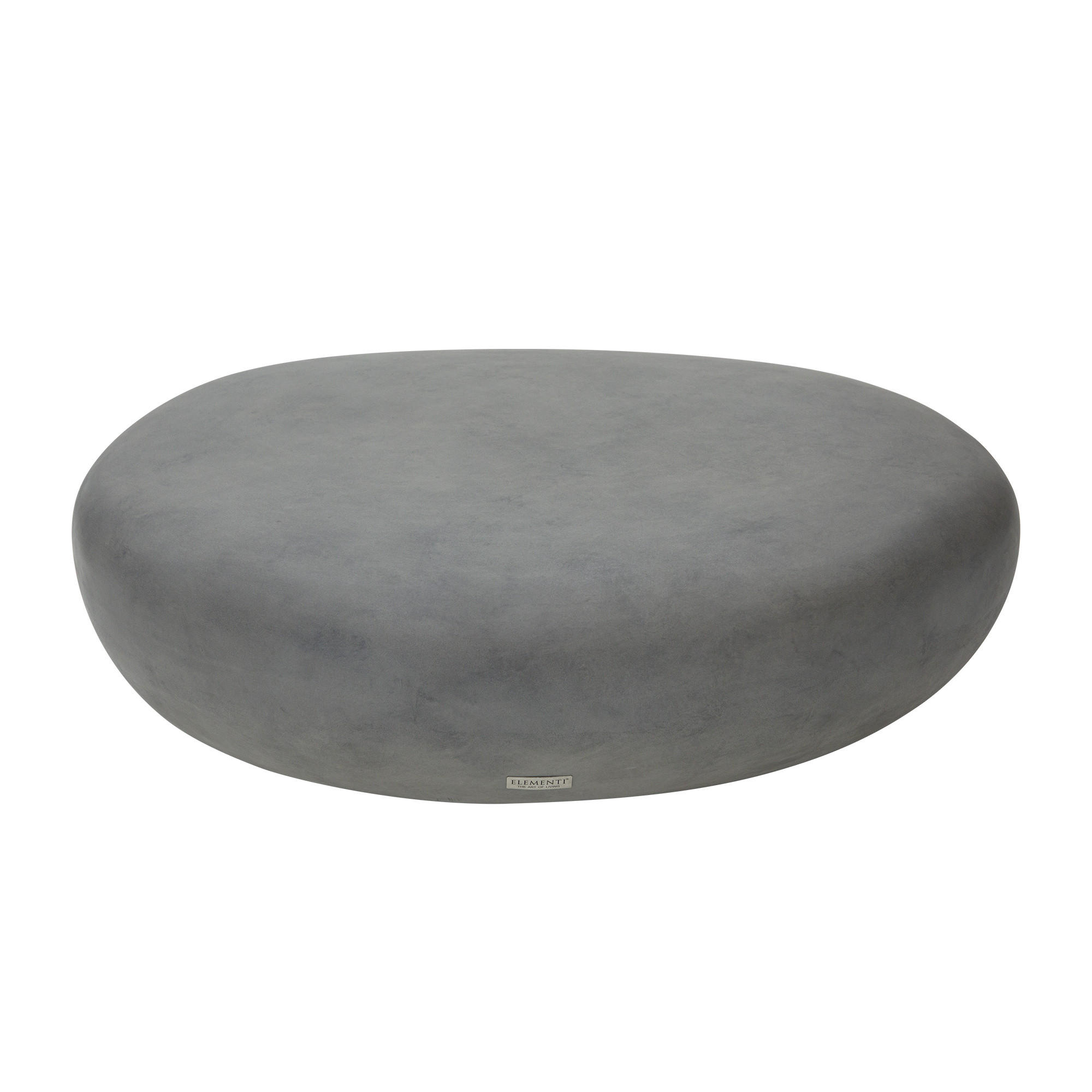 COUCHTISCH HAWAII Steinform Groß aus Beton 121 x 90 x 35 cm - Grau, Naturmaterialien (90/121/35cm) - Elementi