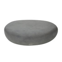 COUCHTISCH HAWAII Steinform Groß aus Beton 121 x 90 x 35 cm - Grau, Naturmaterialien (90/121/35cm) - Elementi