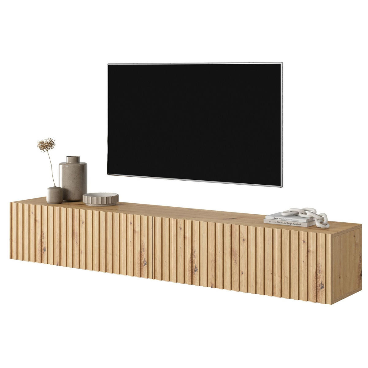 TV stolík Telire dub 175/30/32 cm - dub artisan, kompozitné drevo (175/30/31.6cm) - Selsey