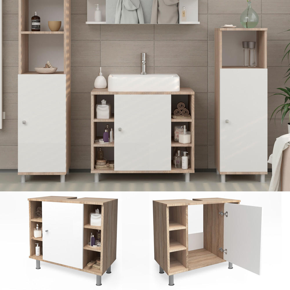 WASCHBECKENUNTERSCHRANK Fynn Sonoma 60 x 54 cm - Sonoma Eiche, Holzwerkstoff (60/54/32cm) - Vicco