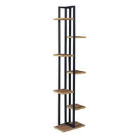 STANDREGAL Somero - Walnussfarben/Schwarz, Holzwerkstoff/Metall (34/150/21cm) - [en.casa]