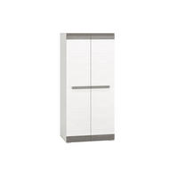 KLEIDERSCHRANK Blanco Pinie weiß / grau 92 / 65 / 202cm - Weiß, Holz/Holzwerkstoff (92/202/65cm) - Feldmann-Wohnen