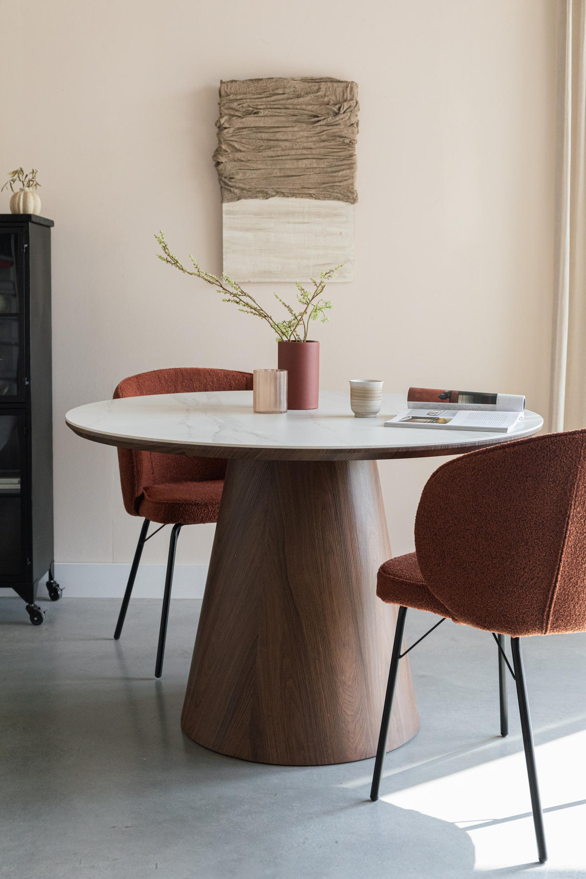 ESSTISCH Almira - Braun - 115/115/77 cm - Braun, Stein (115/115/77cm) - Novel