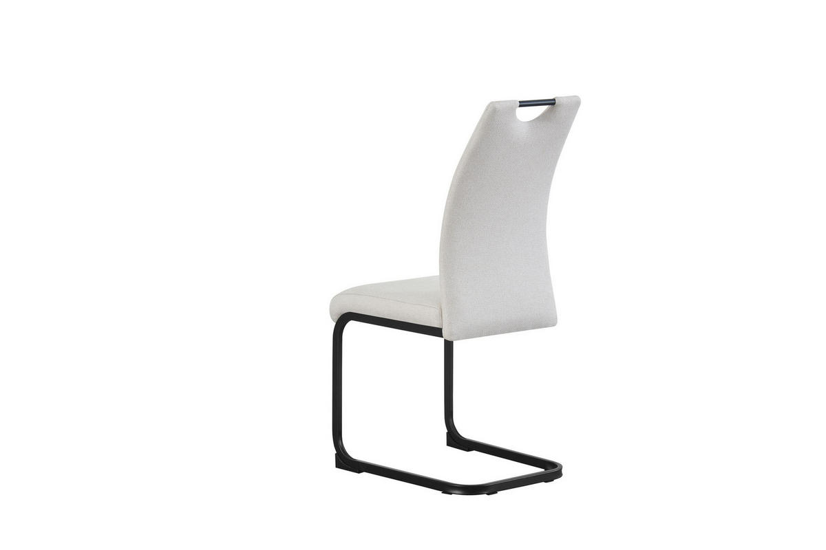 SCHWINGER-STUHL 2er Set Kairo Stühle in Creme - gemütliches Design - B/H/T: 43x98x59 cm - Creme, Textil (59/98/43cm)