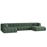ECKSOFA U-form Grand U XL Stoff Haga Grün - Grün, Holz (179/408cm) - Kaiser Möbel