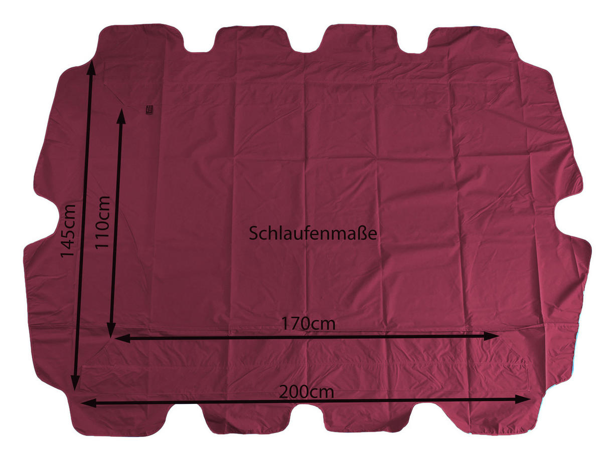ERSATZDACH Hollywoodschaukel 145x200 cm Bordeaux - Bordeaux, Textil (145/18/200cm) - QUICK STAR