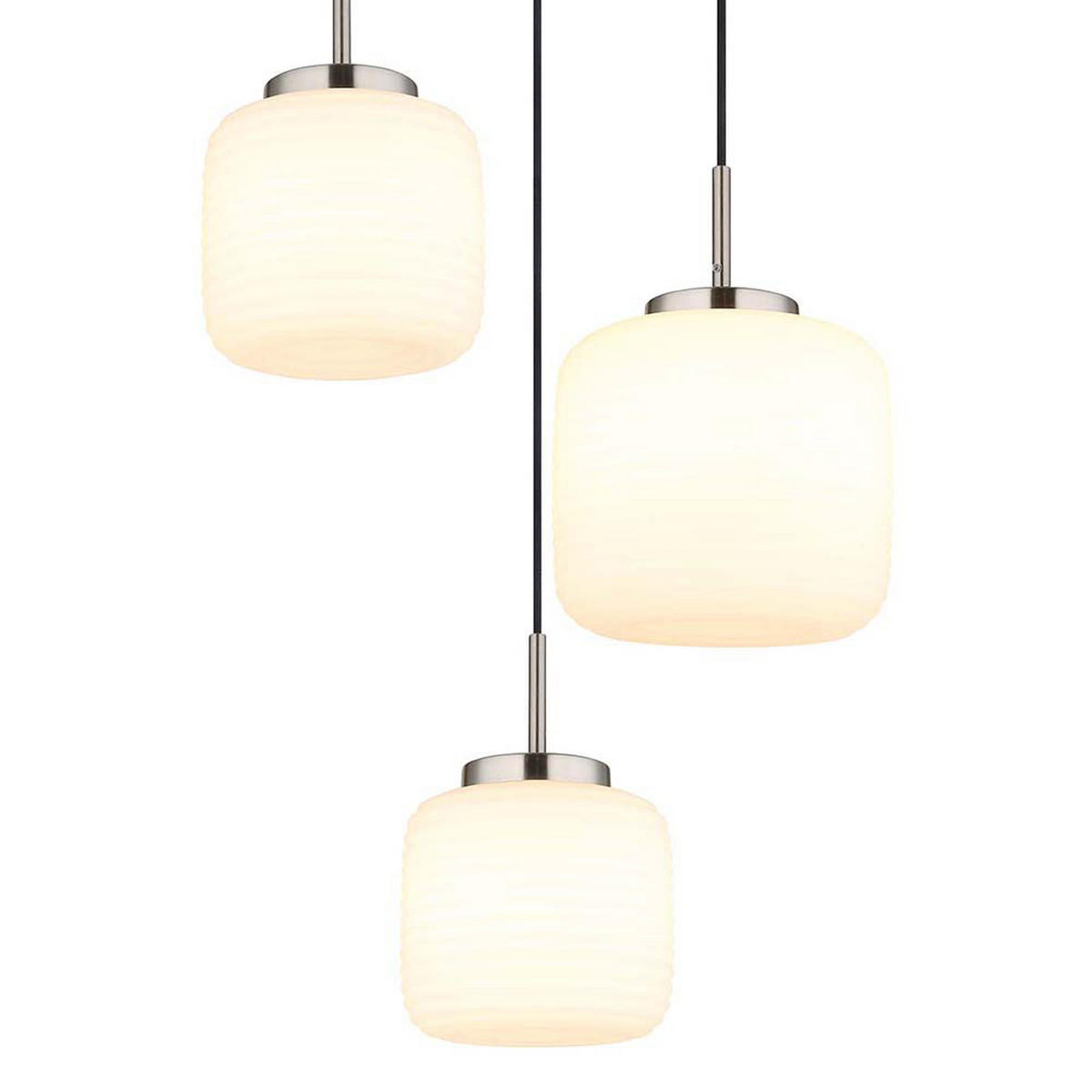 LED HÄNGELEUCHTE Metall Weiß KLADORA - Orange, Glas (52.5/52.5/130cm) - Globo Lighting