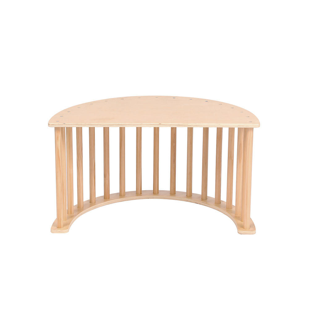 KINDERWIPPE NALAN - Natur, Kinderwippe inkl. Auflage - Naturfarben, Holz (1/1/1cm) - Home Deluxe