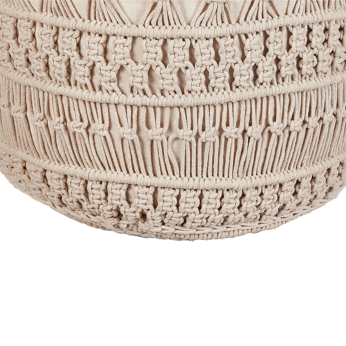 POUF Beige Thakot - Beige, Naturmaterialen (45/45/45cm) - Beliani