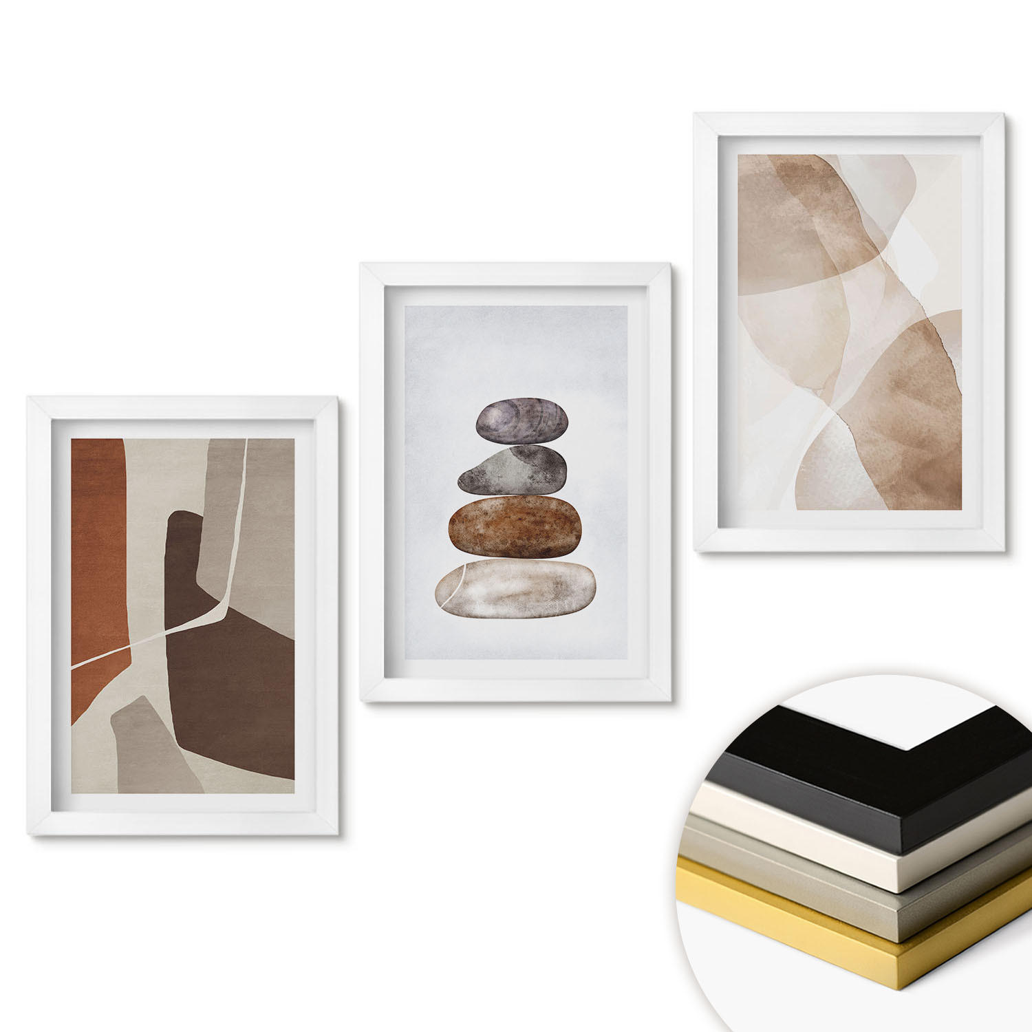 ArtPrintCave Wandbilder Weiß 20x30 cm
