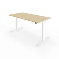 SCHREIBTISCH s32 elektrisch höhenverstellbar, 160 x 80 cm - Eichefarben, Holzwerkstoff/Metall (80/160/62cm) - hali