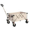 GARTENWAGEN 80L Beige & Stahl – Moderner Outdoor-Transportwagen mit All-Terrain-Rädern & Teleskopgriff - Bernsteinfarben, Metall (77/45/48cm) - Urban Meuble
