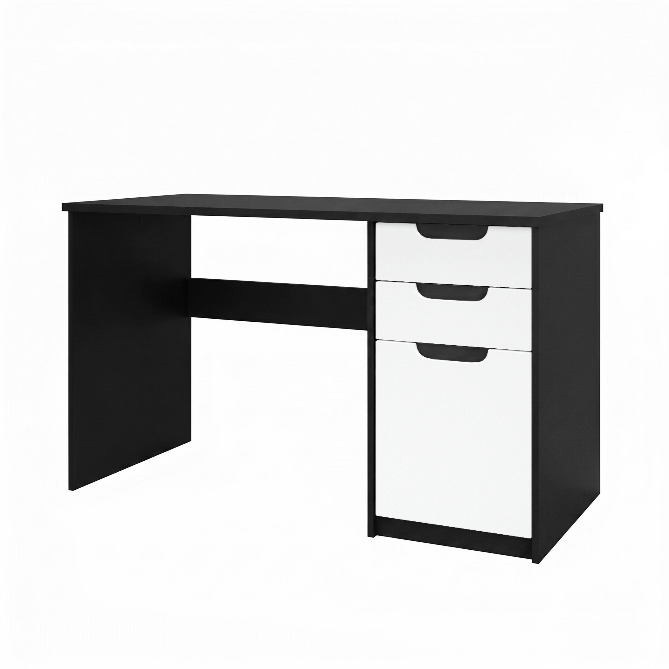 SCHREIBTISCH Logan Fronten in Weiß matt - Weiß, Holzwerkstoff (60/129/76cm) - Vladon