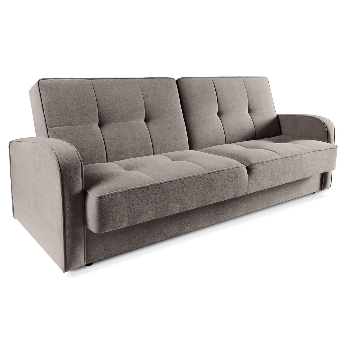 SCHLAFSOFA Pavo 3-Sitzer mit Schlaffunktion, Braun - Braun, Textil (222/90/93cm) - Beautysofa