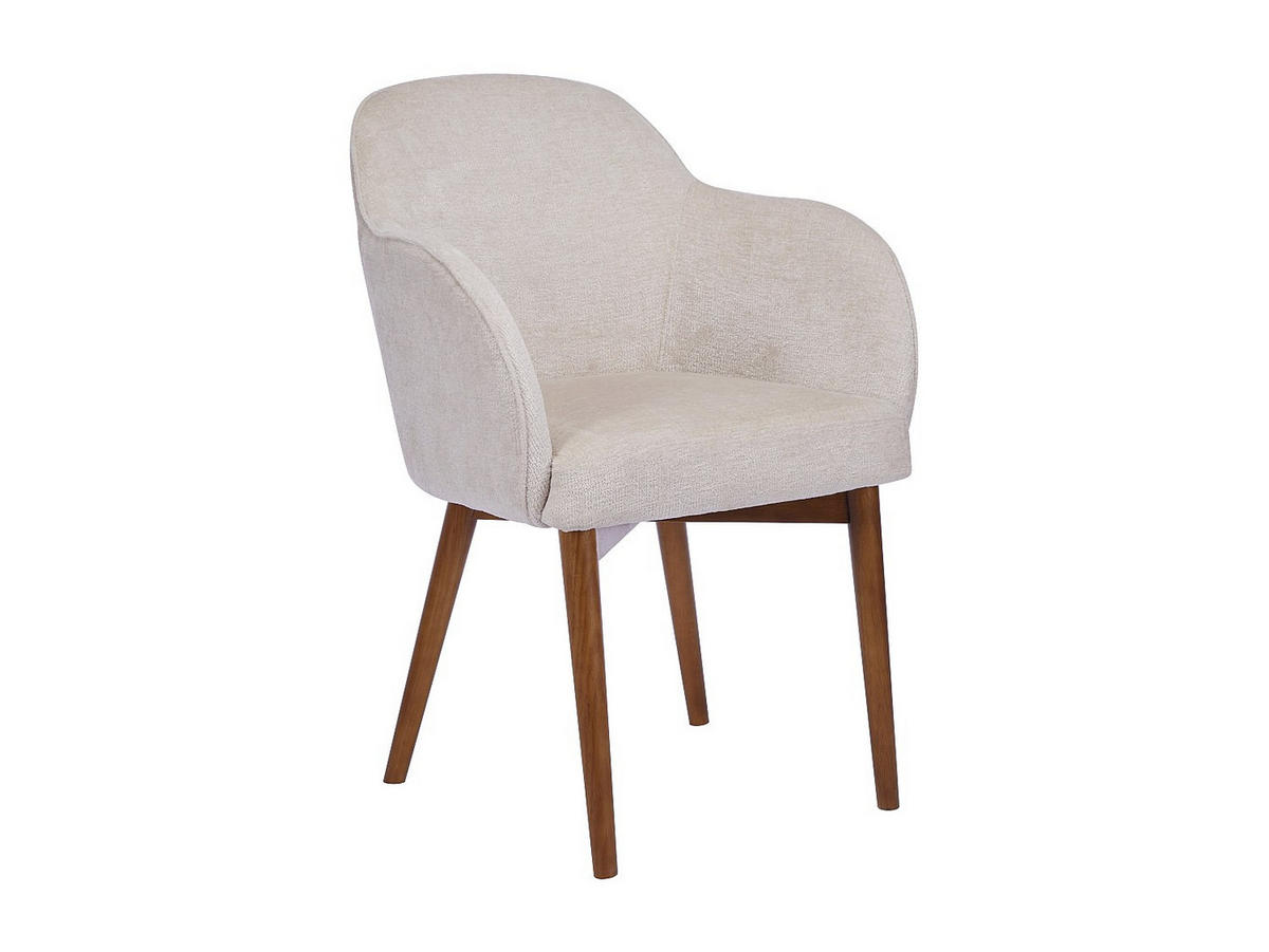 STUHL - 58 cm x 60 cm - Stoff - Cremefarben - MODINIA - Creme, Textil (58/84/60cm) - Vente-Unique