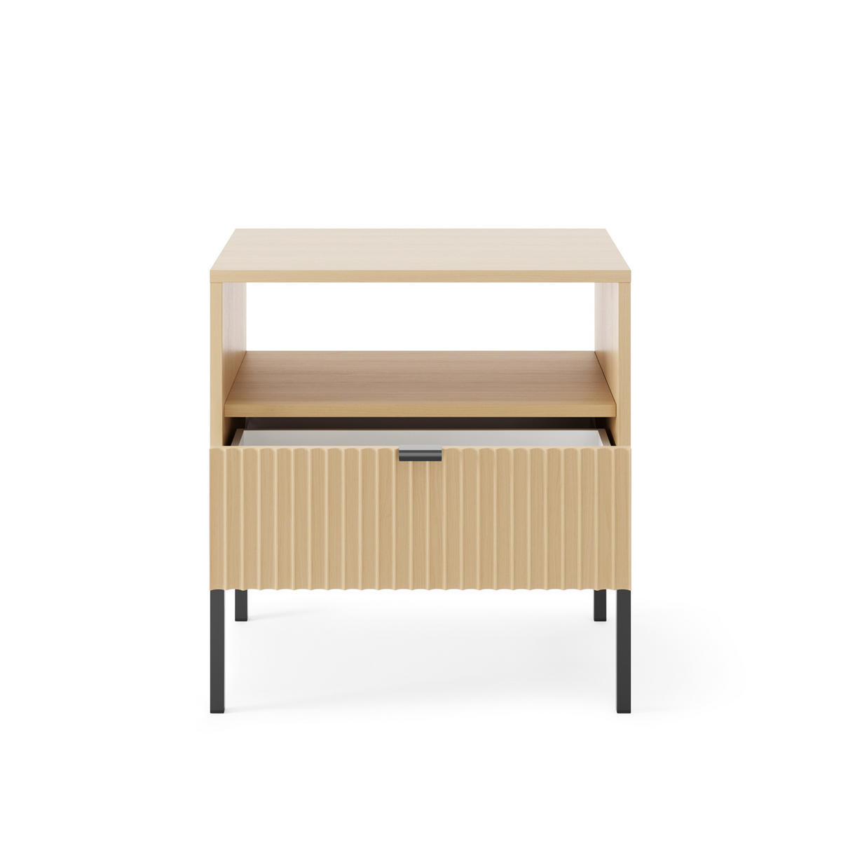 NACHTTISCH NANAIMO STO2 Profilierte Fronten Eiche Vicenza Eiche Vicenza - Eiche Artisan, Holzwerkstoff (54/56/39cm) - Komodee
