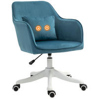 DREHSTUHL DE-11662 Samt mit Massagefunktion & höhenverstellbar Blau - Blau, Textil (70/86/55cm) - ComfortXL