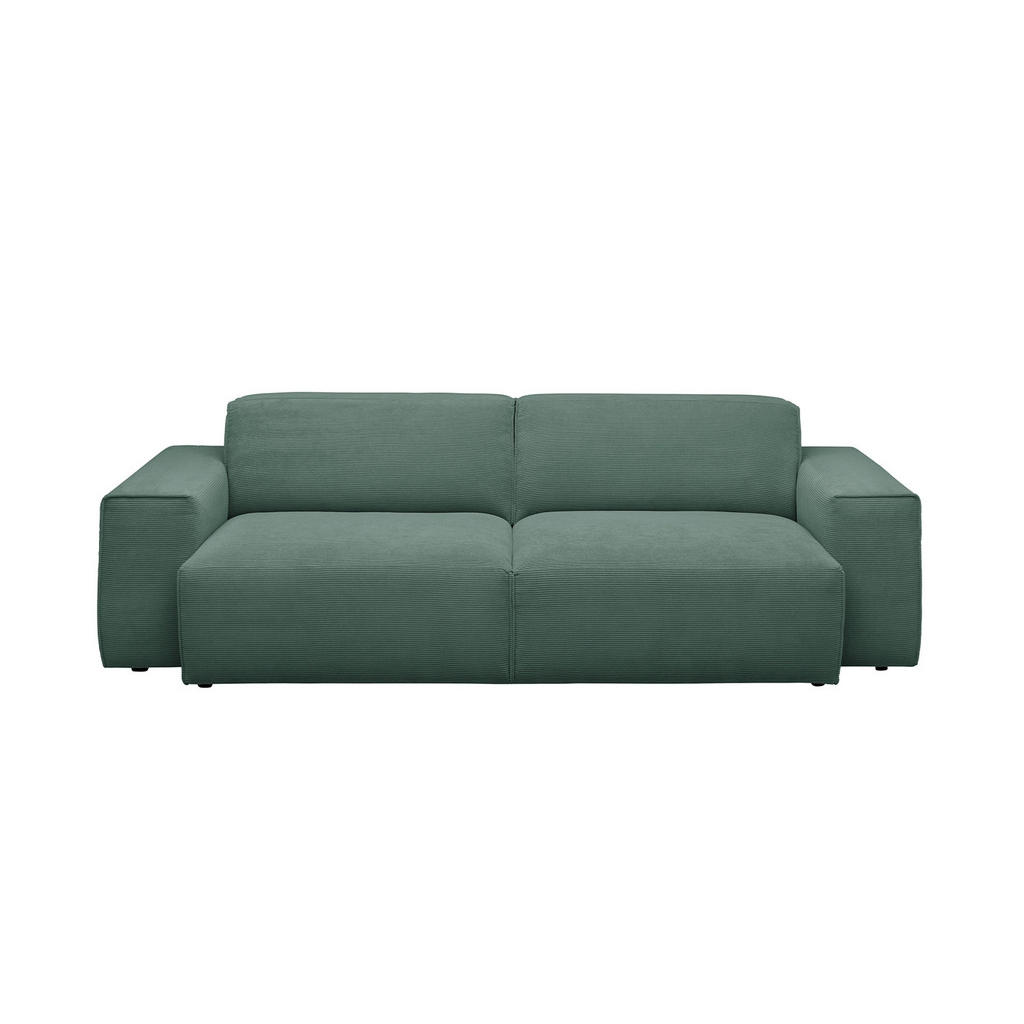 Thumbnail - Kawola Sofa, Smaragdgrün, Textil, Echtholz, 3-Sitzer, Füllung: Kaltschaum, 256x71x101 cm, Wohnzimmer, Sofas & Couches, S...