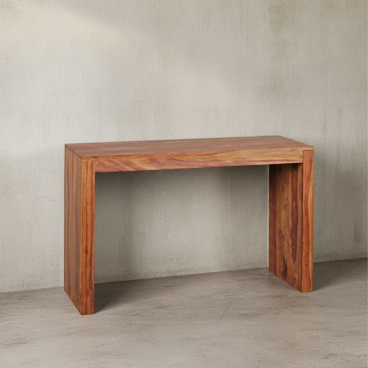KONSOLENTISCH – Massivholz, platzsparend, Landhausstil, stabiles Gestell - Braun, Holz (40/115/75cm) - KADIMA DESIGN