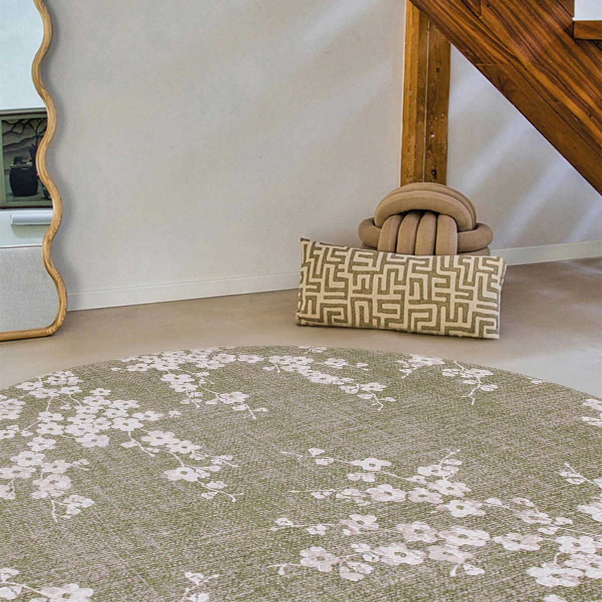 TEPPICH In-/Outdoor Flachgewebe SOGGY Grün 240 x 240 cm - Grün, Textil (240/240cm) - Novatrend