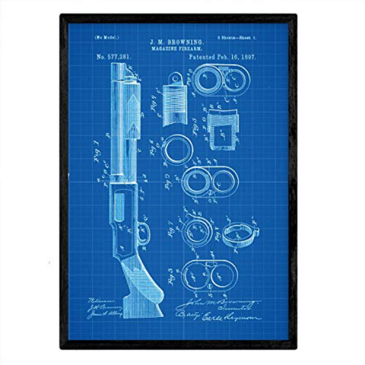 POSTER Shotgun Patent A3 Rahmenlos - Klar, Papier (29.7/5/42cm) - Nacnic