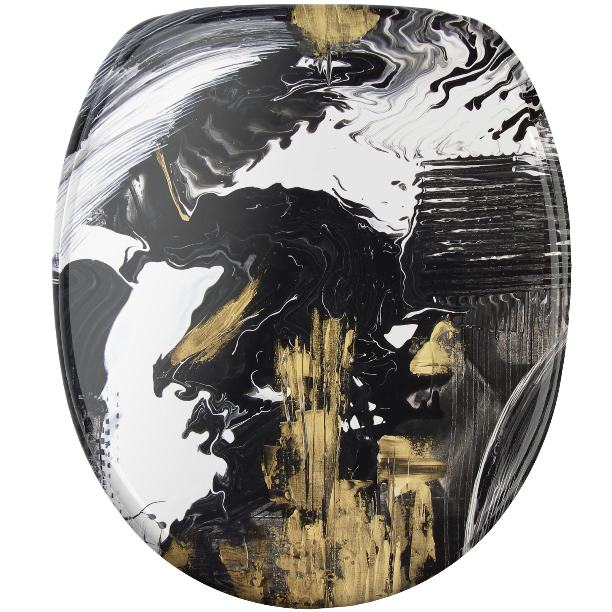 WC Sitz mit Absenkautomatik Acrylics - Weiß, Holzwerkstoff (38/6/47cm) - Sanilo