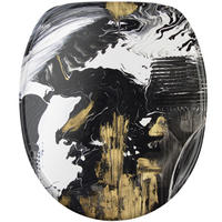 WC Sitz mit Absenkautomatik Acrylics - Weiß, Holzwerkstoff (38/6/47cm) - Sanilo