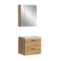 BAD-SET ICE 3-tlg. (B/H/T: ca. 60/185/46 cm) in Artisan Oak Nachbildung/Artisan Oak Nachbildung - Eiche Artisan, Holz (60/185/46cm)