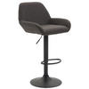 BARHOCKER DUBLIN Dunkelgrau Stoff Schwarz - Dunkelgrau, Textil/Metall (51/89/52cm) - DELUKE