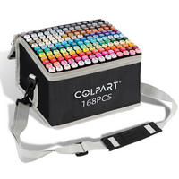 MARKER-SET 168-teiliges Set Doppelspitze Feinspitze & Keilspitze - Multicolor, Kunststoff (20.5/16/25cm)