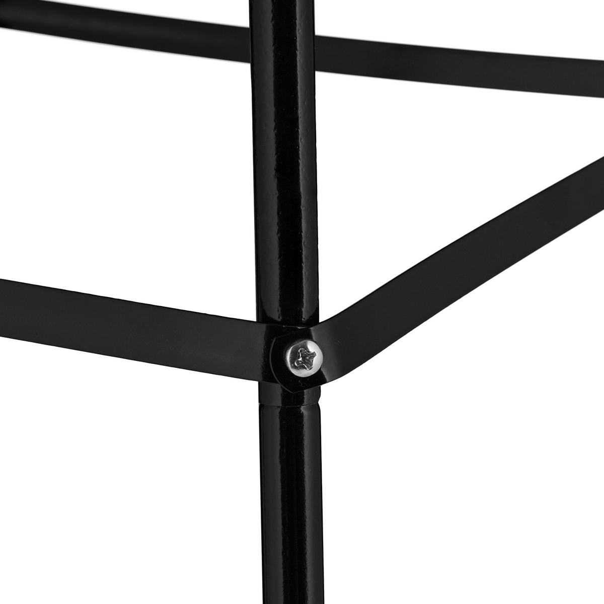 RANKHILFE - Schwarz, Metall (38/204/38cm) - Relaxdays