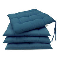STUHLKISSEN, 4er-Set, 40x40 cm, Blau - Türkis, Textil (40/40/3cm) - Zollner