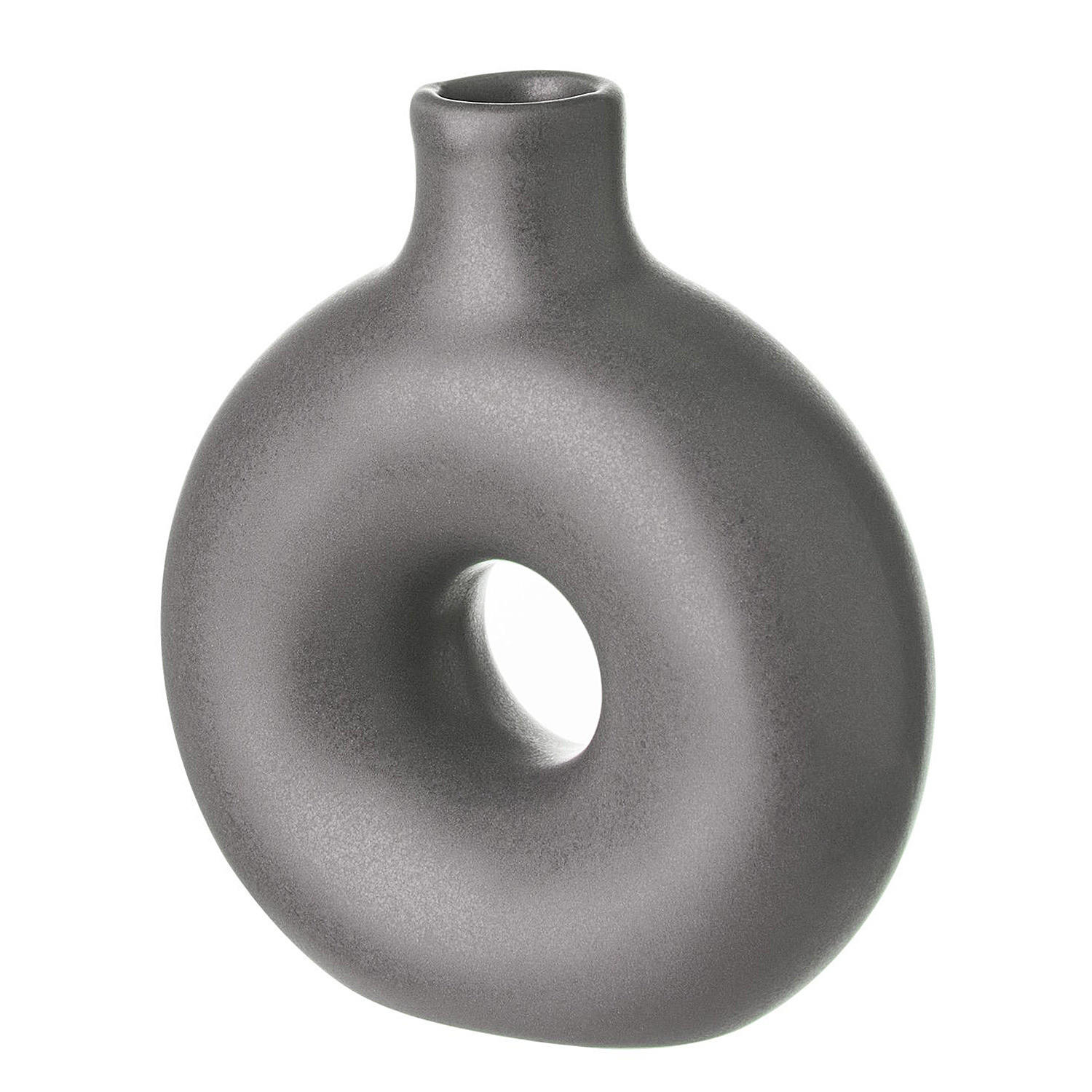MINI-VASE (6er Set) Loopy - Anthrazit, Stein (10cm) - Butlers