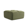 POUF Samt Stoff Grün - Schwarz/Olivgrün, Kunststoff/Textil (80/43/93cm) - Makamii