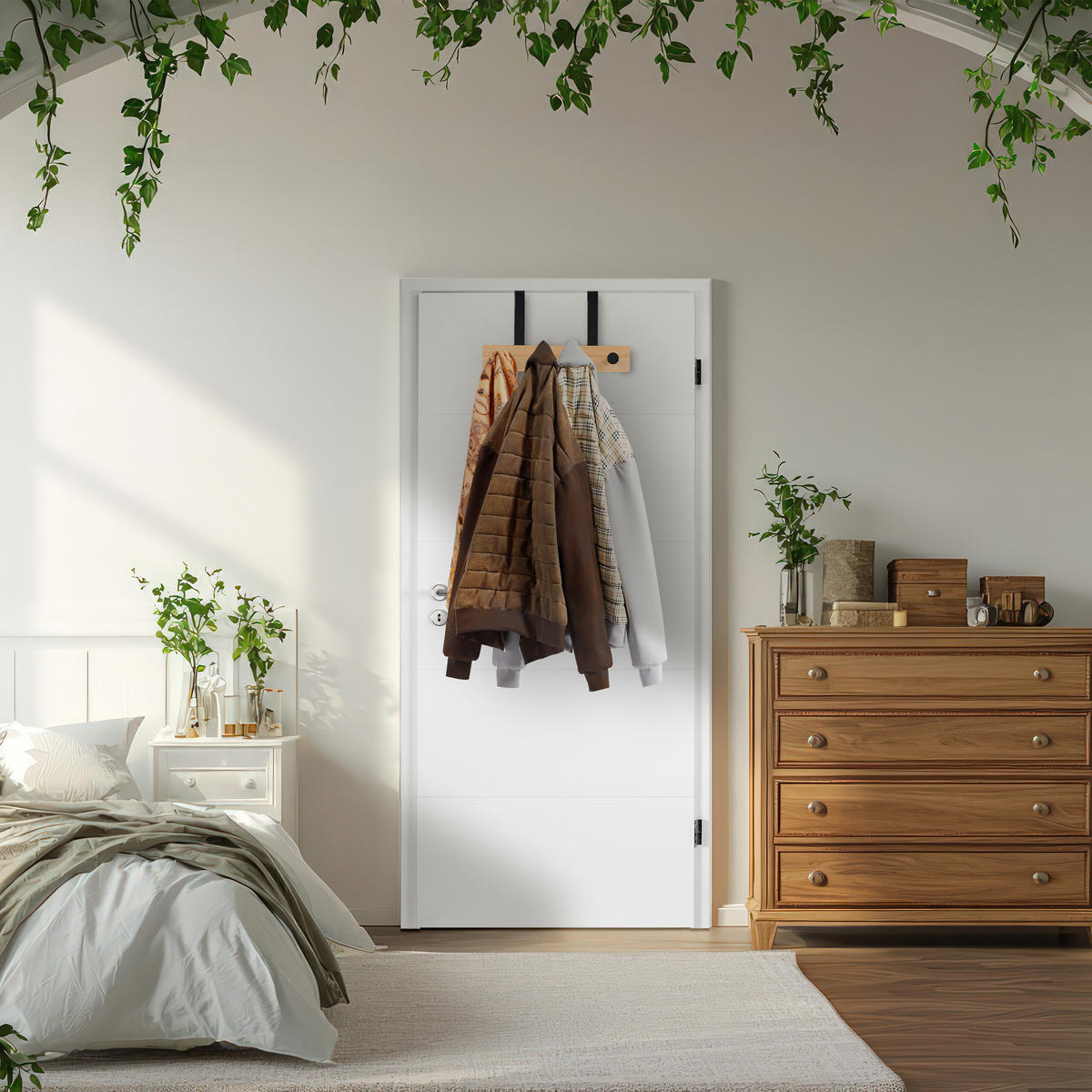 TÜRGARDEROBE - Multicolor, Holz/Metall (28/15.5/7cm) - Relaxdays